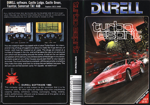 Turbo Esprit box art for ZX Spectrum